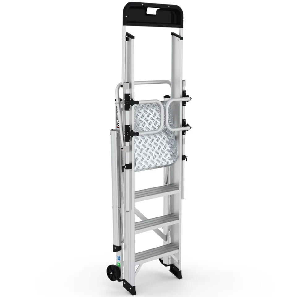 SerDeck SPP-K — Folding Guardrailed Warehouse Platform Ladder technical view 2