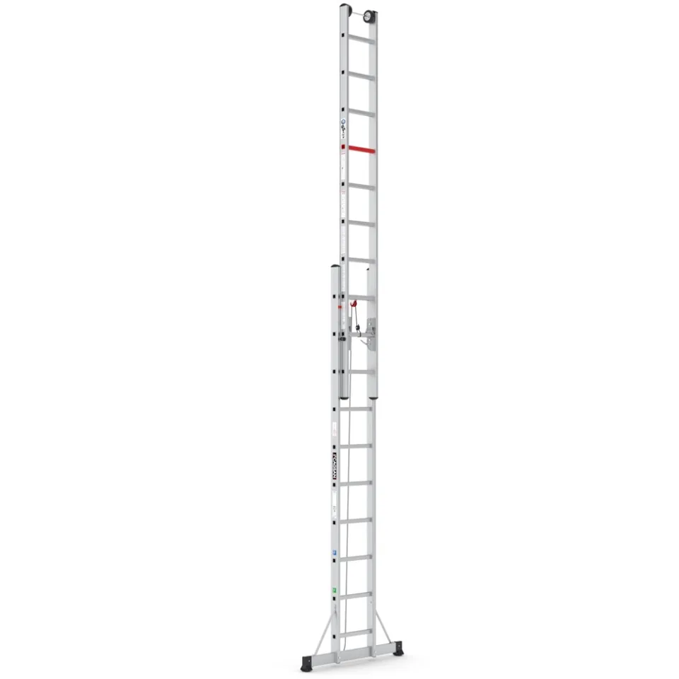 SerStep SP4 — İpli & Makaralı Sürgülü Merdiven teknik görünüm 4