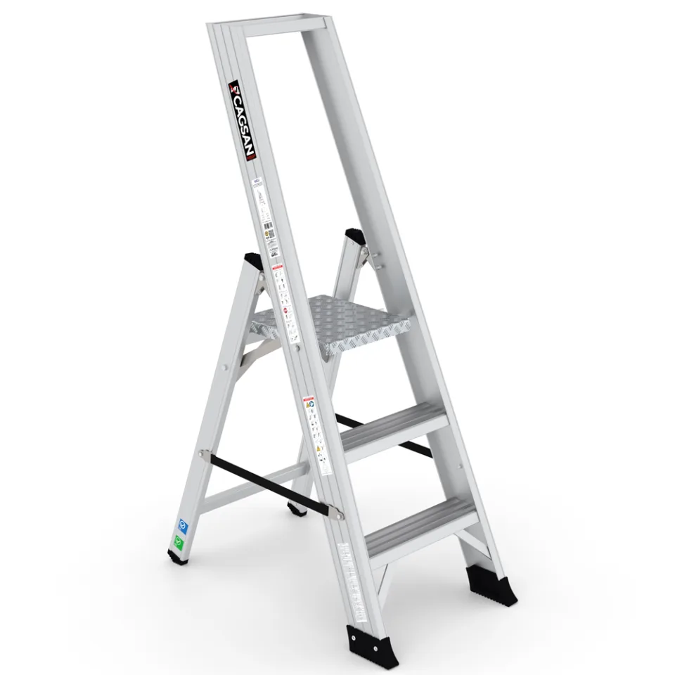 SerStep SP8 — Profesyonel Geniş Basamaklı Merdiven - Alüminyum ve Fiberglas Merdivenler (SP8-2)