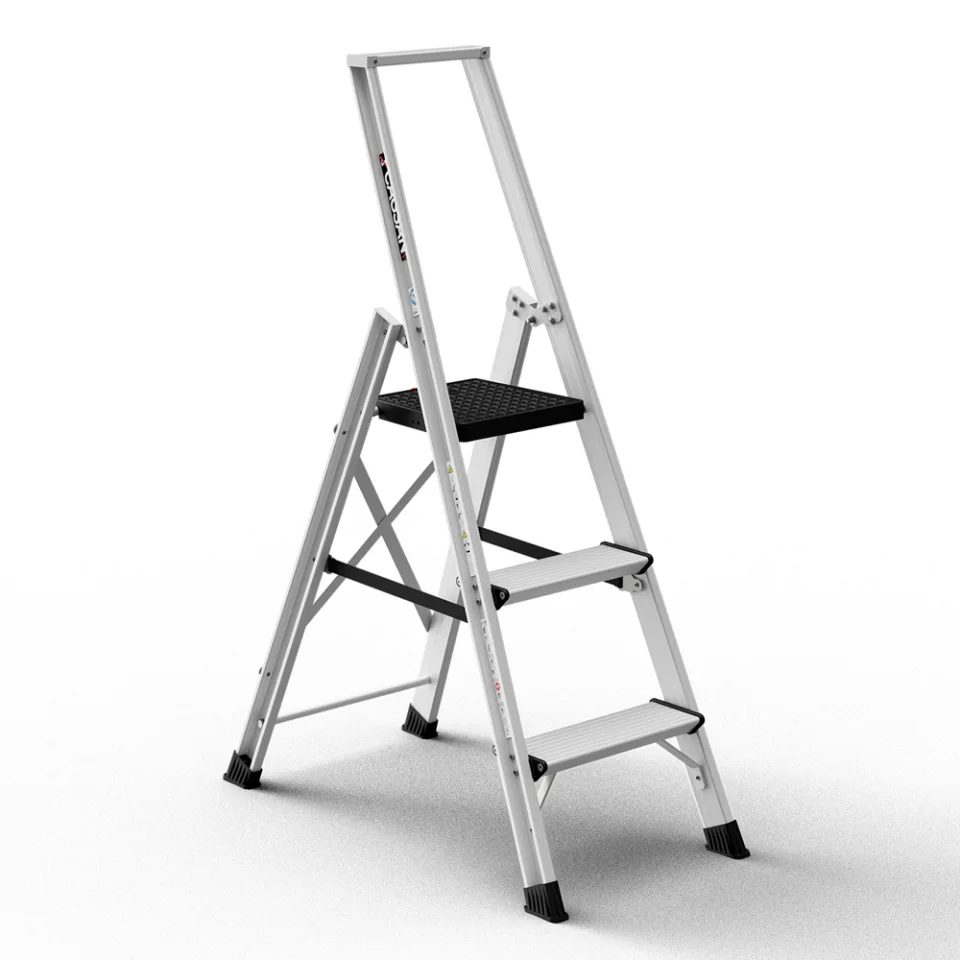 SerStep SPV — Platformlu Alüminyum Merdiven - Alüminyum ve Fiberglas Merdivenler (SPV-102)