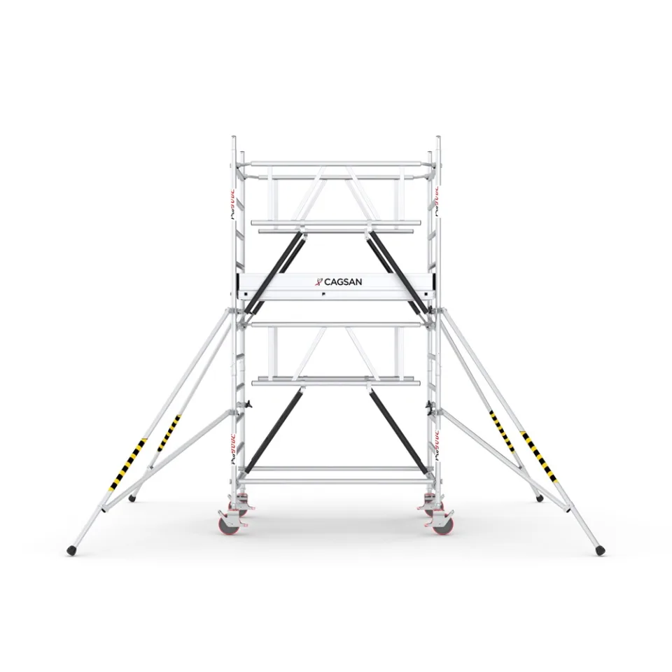 SerTube SPTL-180 — Geniş Tip Güvenlikli Mobil İskele (135x180) teknik görünüm 2