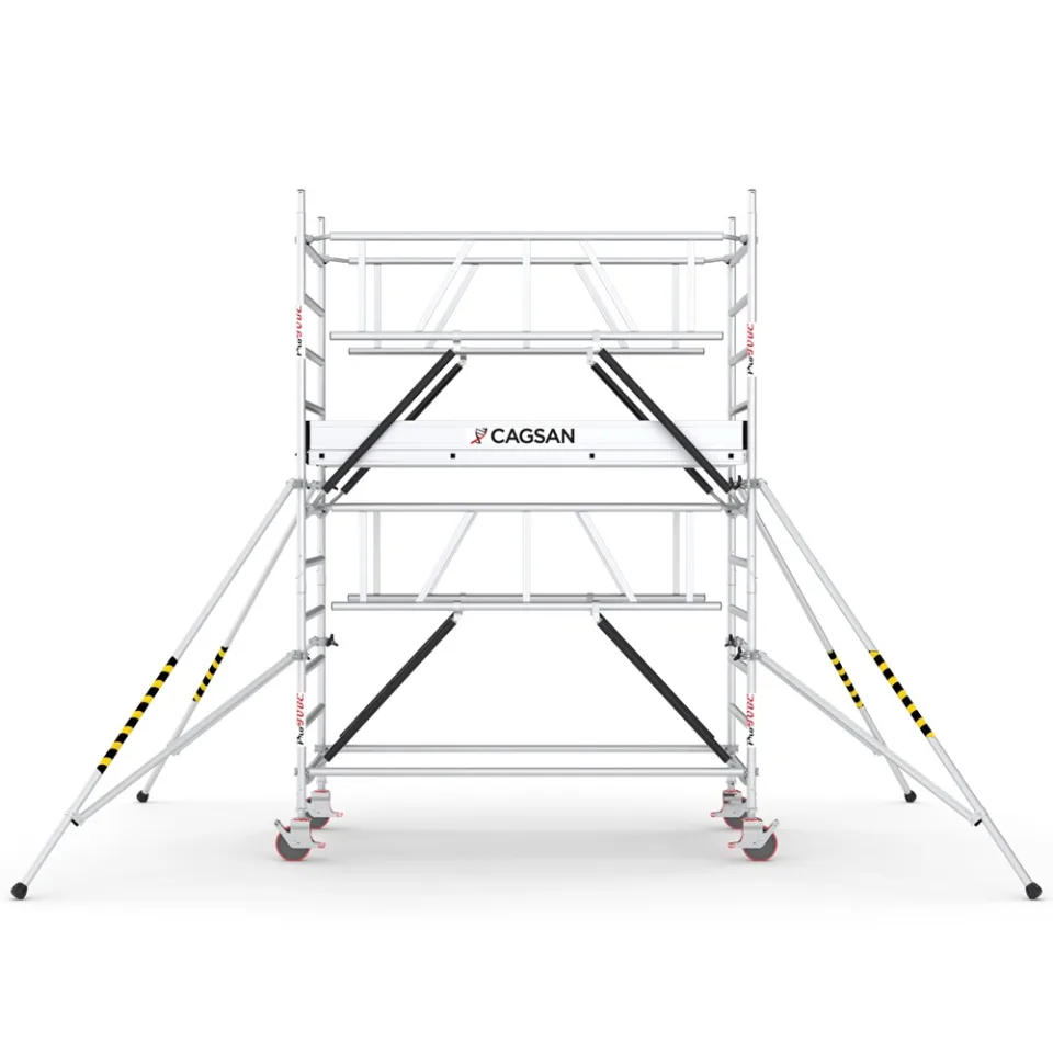 SerTube SPTL-240 — Широко мобилно алуминиево скеле AGR (135x240) технически изглед 2