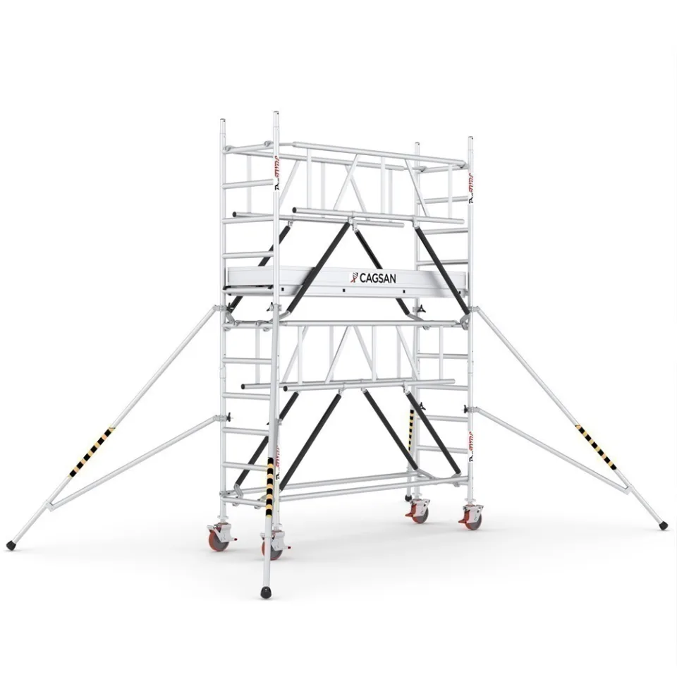 SerTube SPTS-240 — Dar Tip Güvenlikli Mobil İskele (75x240) - SerTube Modüler Alüminyum İskele Serisi (SPTS-230-240)